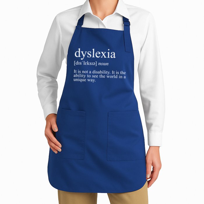 Dyslexia Definition Reading Specialist Dyslexia Awareness Gift Apron