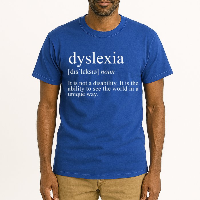 Dyslexia Definition Reading Specialist Dyslexia Awareness Gift Tall T-Shirt
