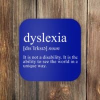 Dyslexia Definition Reading Specialist Dyslexia Awareness Gift Coaster