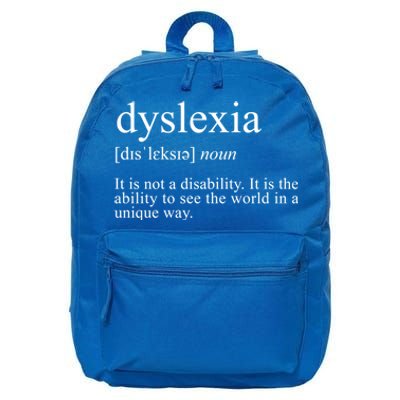 Dyslexia Definition Reading Specialist Dyslexia Awareness Gift 16 in Basic Backpack