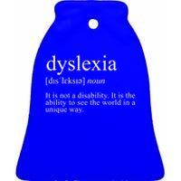 Dyslexia Definition Reading Specialist Dyslexia Awareness Gift Ceramic Bell Ornament