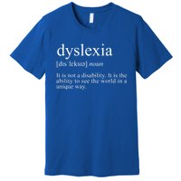 Dyslexia Definition Reading Specialist Dyslexia Awareness Gift Premium T-Shirt