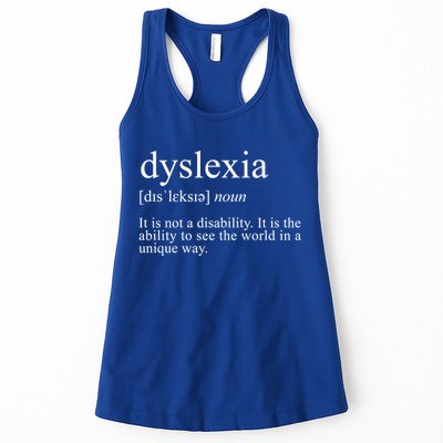 Dyslexia Definition Reading Specialist Dyslexia Awareness Gift Womens Tank Top