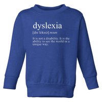 Dyslexia Definition Reading Specialist Dyslexia Awareness Gift Toddler Sweatshirt