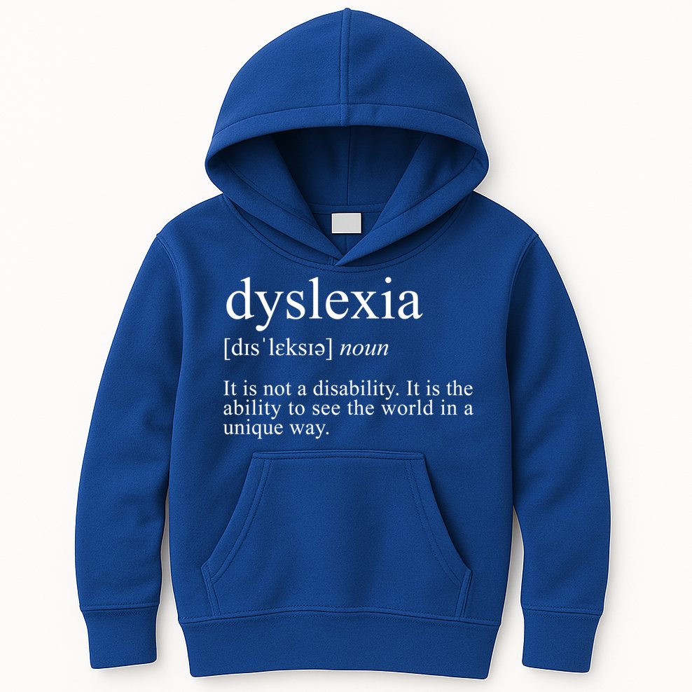Dyslexia Definition Reading Specialist Dyslexia Awareness Gift Kids Hoodie