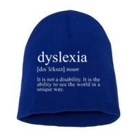 Dyslexia Definition Reading Specialist Dyslexia Awareness Gift Short Acrylic Beanie