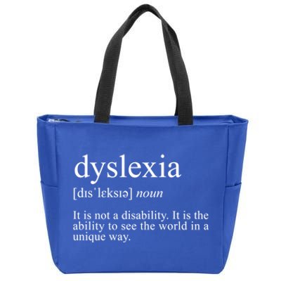 Dyslexia Definition Reading Specialist Dyslexia Awareness Gift Zip Tote Bag