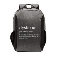 Dyslexia Definition Reading Specialist Dyslexia Awareness Gift Vector Backpack