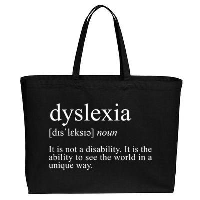 Dyslexia Definition Reading Specialist Dyslexia Awareness Gift Cotton Canvas Jumbo Tote