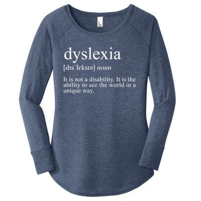 Dyslexia Definition Reading Specialist Dyslexia Awareness Gift Women's Perfect Tri Tunic Long Sleeve Shirt