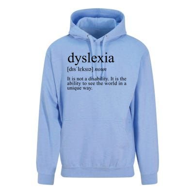 Dyslexia Definition Reading Specialist Dyslexia Awareness Gift Unisex Surf Hoodie