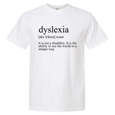 Dyslexia Definition Reading Specialist Dyslexia Awareness Gift Garment-Dyed Heavyweight T-Shirt