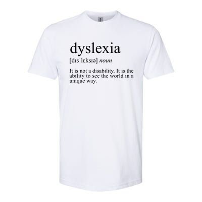 Dyslexia Definition Reading Specialist Dyslexia Awareness Gift Softstyle CVC T-Shirt