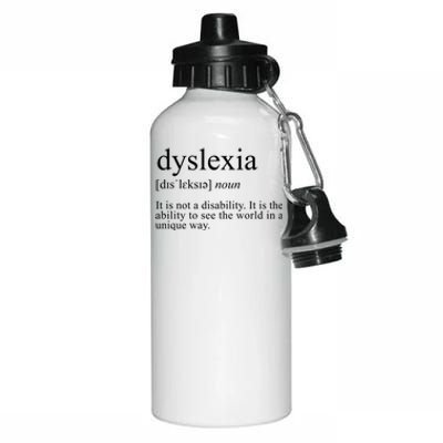 Dyslexia Definition Reading Specialist Dyslexia Awareness Gift Aluminum Water Bottle