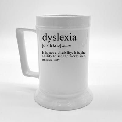 Dyslexia Definition Reading Specialist Dyslexia Awareness Gift Beer Stein