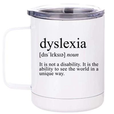 Dyslexia Definition Reading Specialist Dyslexia Awareness Gift 12 oz Stainless Steel Tumbler Cup