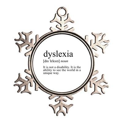 Dyslexia Definition Reading Specialist Dyslexia Awareness Gift Metallic Star Ornament