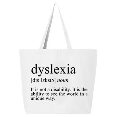 Dyslexia Definition Reading Specialist Dyslexia Awareness Gift 25L Jumbo Tote