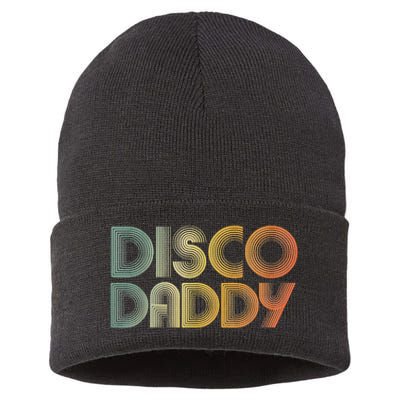 Disco Daddy Retro 60s 70s Party Costume Dad Fathers Day Sustainable Knit Beanie