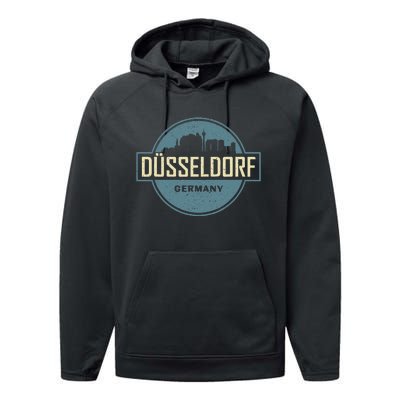 Dusseldorf Dialect Rhine Westphalia Germany Souvenir Performance Fleece Hoodie