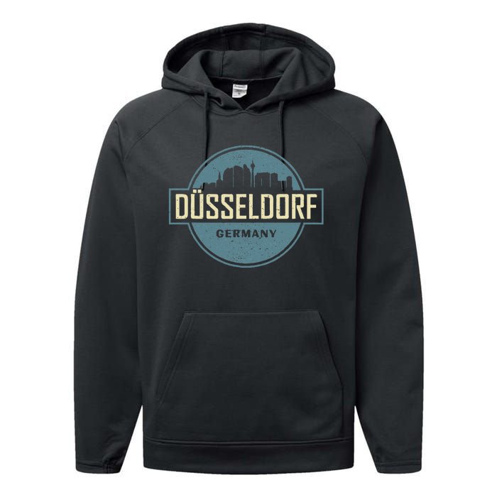 Dusseldorf Dialect Rhine Westphalia Germany Souvenir Performance Fleece Hoodie