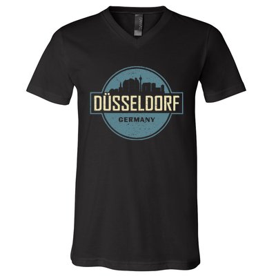 Dusseldorf Dialect Rhine Westphalia Germany Souvenir V-Neck T-Shirt