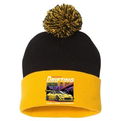 Drifting Pom Pom 12in Knit Beanie