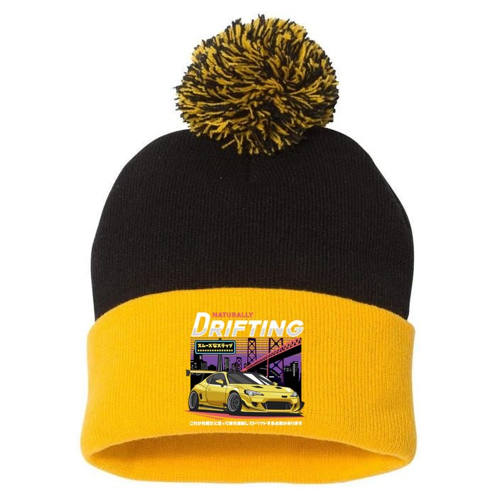 Drifting Pom Pom 12in Knit Beanie