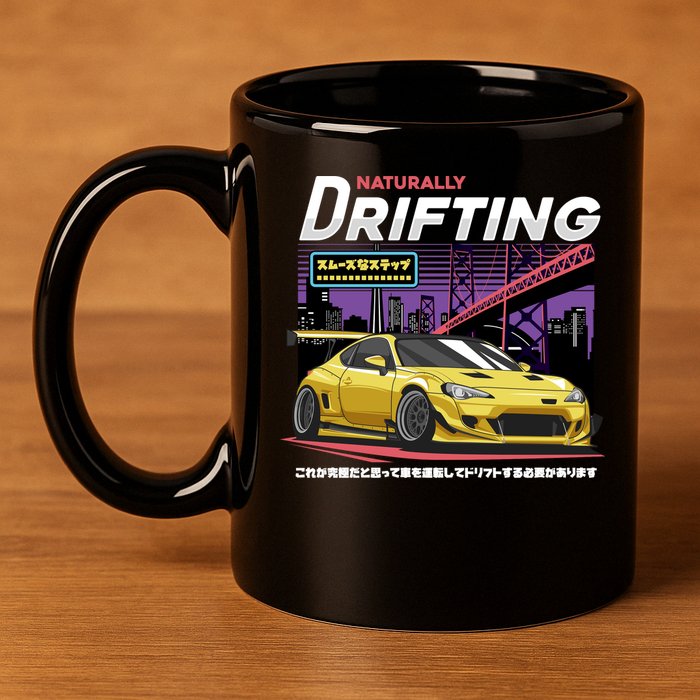 Drifting 11oz C Handle Ceramic Mug