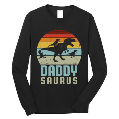 Daddysaurus Daddysaurus Rex Design Fathers Day Long Sleeve Shirt