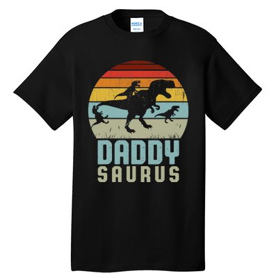 Daddysaurus Daddysaurus Rex Design Fathers Day Tall T-Shirt