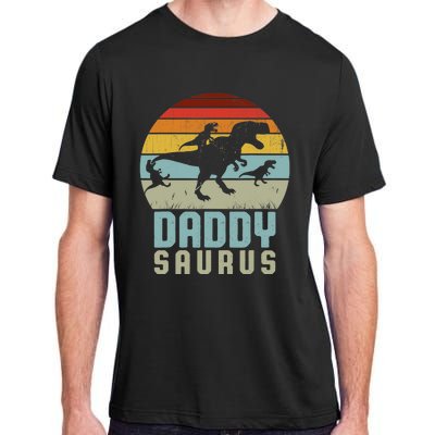 Daddysaurus Daddysaurus Rex Design Fathers Day Adult ChromaSoft Performance T-Shirt