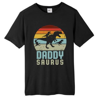 Daddysaurus Daddysaurus Rex Design Fathers Day Tall Fusion ChromaSoft Performance T-Shirt