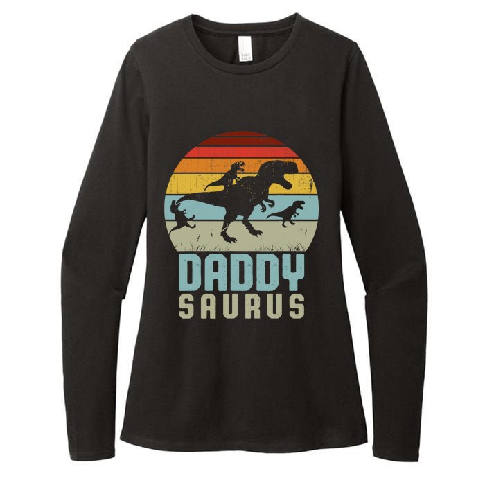 Daddysaurus Daddysaurus Rex Design Fathers Day Womens CVC Long Sleeve Shirt