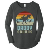 Daddysaurus Daddysaurus Rex Design Fathers Day Women's Perfect Tri Tunic Long Sleeve Shirt