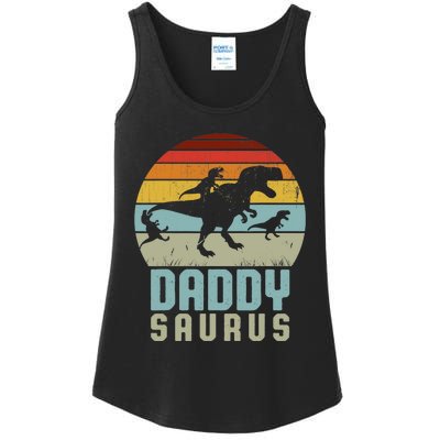 Daddysaurus Daddysaurus Rex Design Fathers Day Ladies Essential Tank