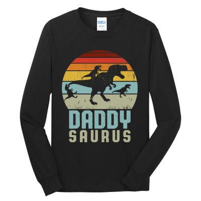 Daddysaurus Daddysaurus Rex Design Fathers Day Tall Long Sleeve T-Shirt