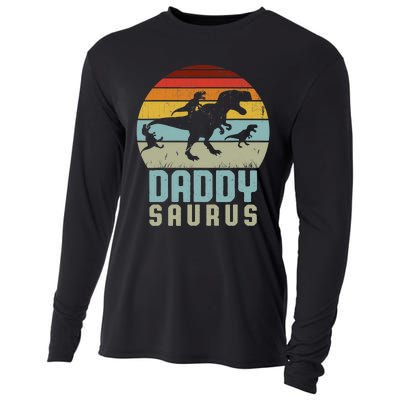 Daddysaurus Daddysaurus Rex Design Fathers Day Cooling Performance Long Sleeve Crew