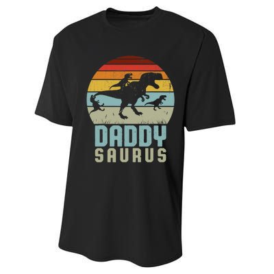 Daddysaurus Daddysaurus Rex Design Fathers Day Performance Sprint T-Shirt