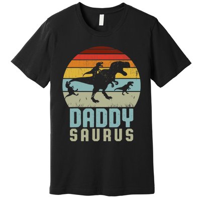 Daddysaurus Daddysaurus Rex Design Fathers Day Premium T-Shirt