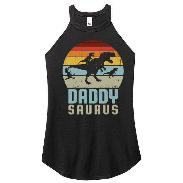 Daddysaurus Daddysaurus Rex Design Fathers Day Women's Perfect Tri Rocker Tank