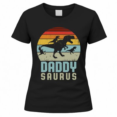 Daddysaurus Daddysaurus Rex Design Fathers Day Women's T-Shirt