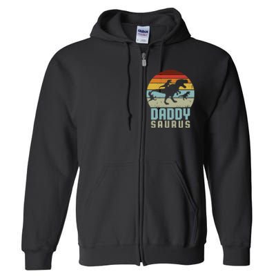 Daddysaurus Daddysaurus Rex Design Fathers Day Full Zip Hoodie