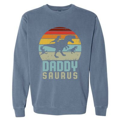 Daddysaurus Daddysaurus Rex Design Fathers Day Garment-Dyed Sweatshirt