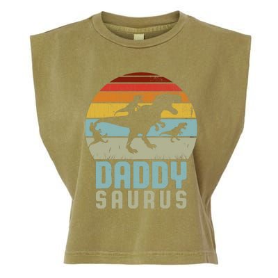 Daddysaurus Daddysaurus Rex Design Fathers Day Garment-Dyed Women's Muscle Tee