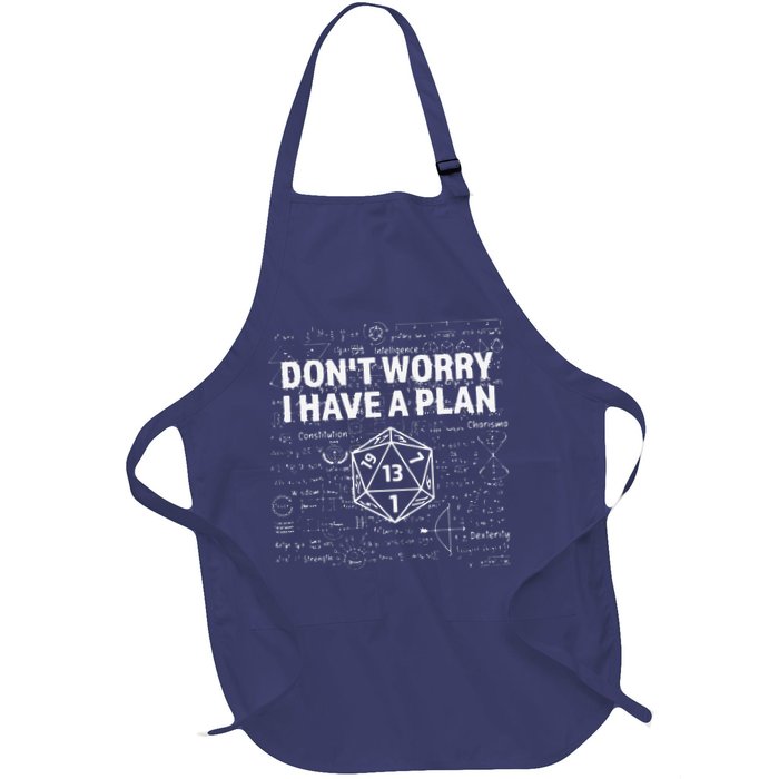 D.20 Dice Roll 1 Funny Dungeon Gamer Critical Fail Dragon Full-Length Apron With Pockets