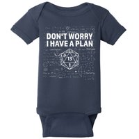 D.20 Dice Roll 1 Funny Dungeon Gamer Critical Fail Dragon Baby Bodysuit