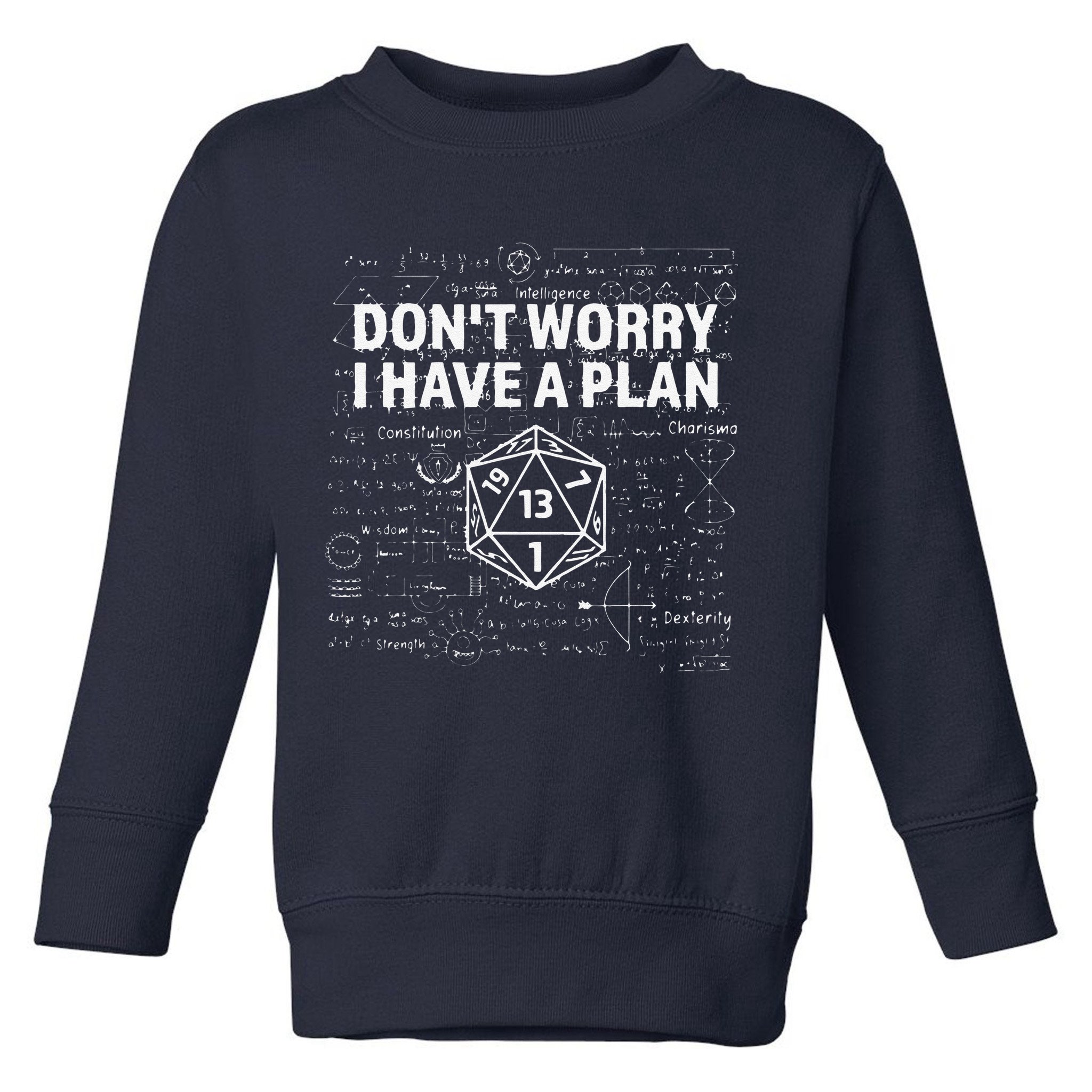 D.20 Dice Roll 1 Funny Dungeon Gamer Critical Fail Dragon Toddler Sweatshirt