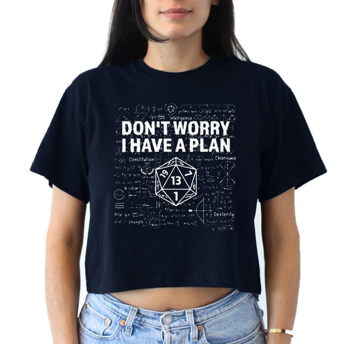 D.20 Dice Roll 1 Funny Dungeon Gamer Critical Fail Dragon Women's Crop Top Tee