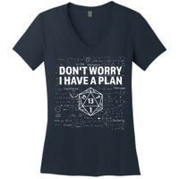 D.20 Dice Roll 1 Funny Dungeon Gamer Critical Fail Dragon Women's V-Neck T-Shirt
